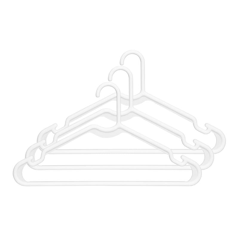 Whitmor 6345-9029-3-WHT Plastic White Hanger 3 pk