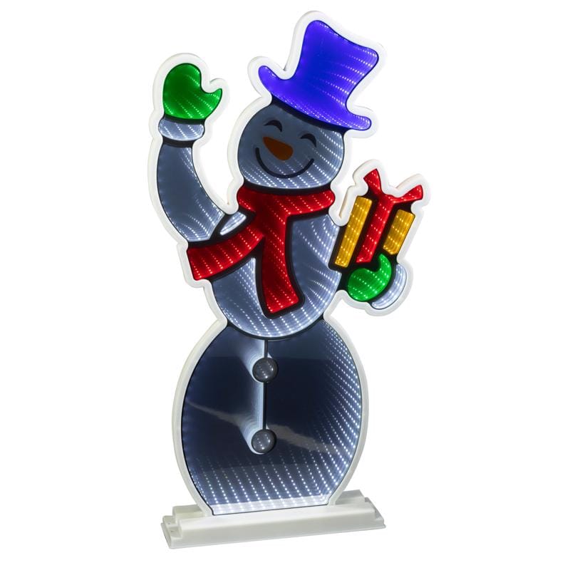 Celebrations 22-09005A LED Infinity Snowman 31 in. Yard Decor