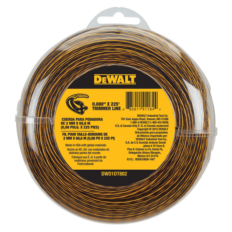 Dewalt DW01DT802 Trimmer Line, 225-Foot By 0.080-I