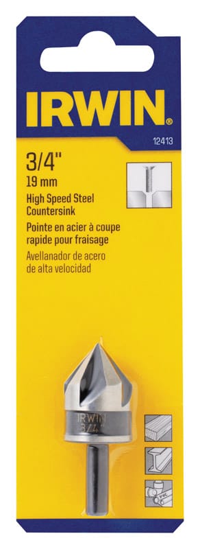 Irwin 12413 3/4 in. D X 1-13/16 in. L High Speed Steel Countersink 1 pc