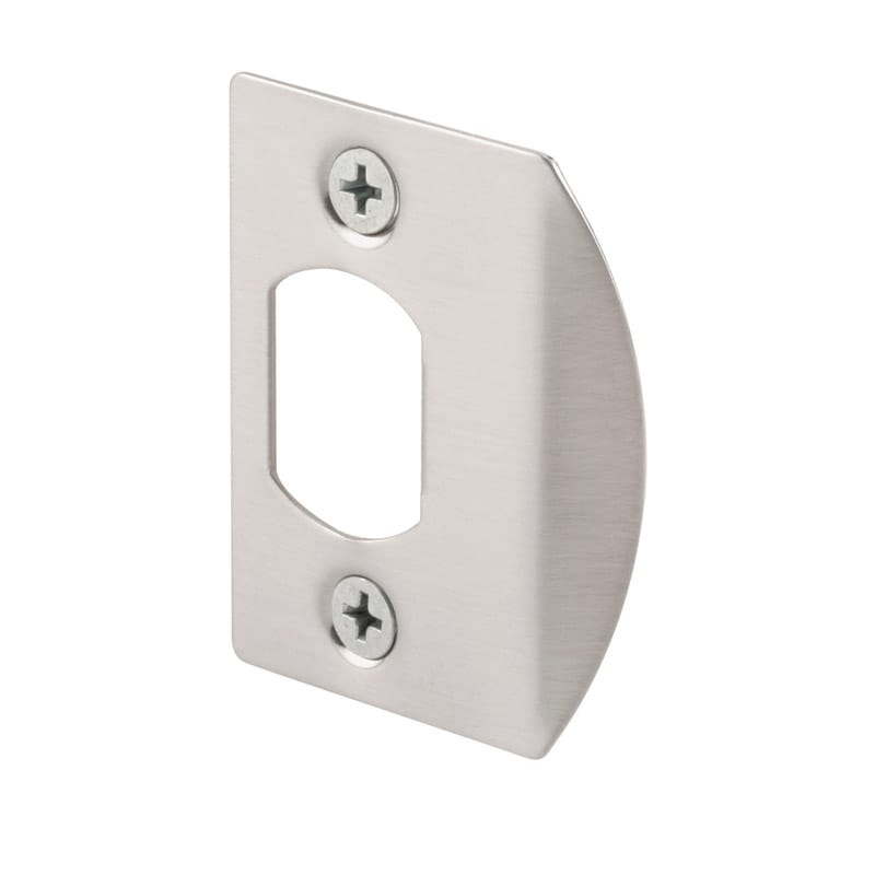 Prime-Line E 2457 2-1/4 in. H X 1-5/8 in. L Satin Nickel Gray Steel Latch Strike Plate