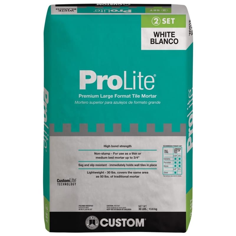 Custom Building Products PLMW30 ProLite White Premium Mortar 30 lb
