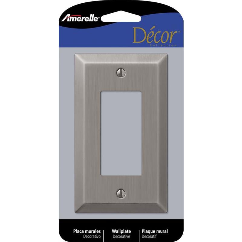 Amerelle 163RAN Century Antique Nickel 1 gang Stamped Steel Decorator Wall Plate 1 pk