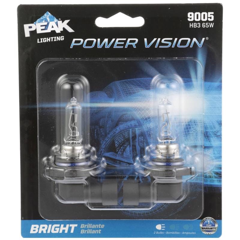 Peak 9005PV-2BPP Power Vision Halogen Forward Lighting Automotive Bulb 9005