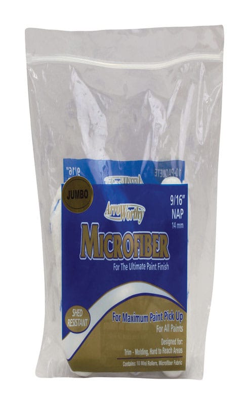 ArroWorthy 6.5-MFR4-3 0650 Microfiber 6.5 in. W X 9/16 in. Mini Paint Roller Cover 3 pk