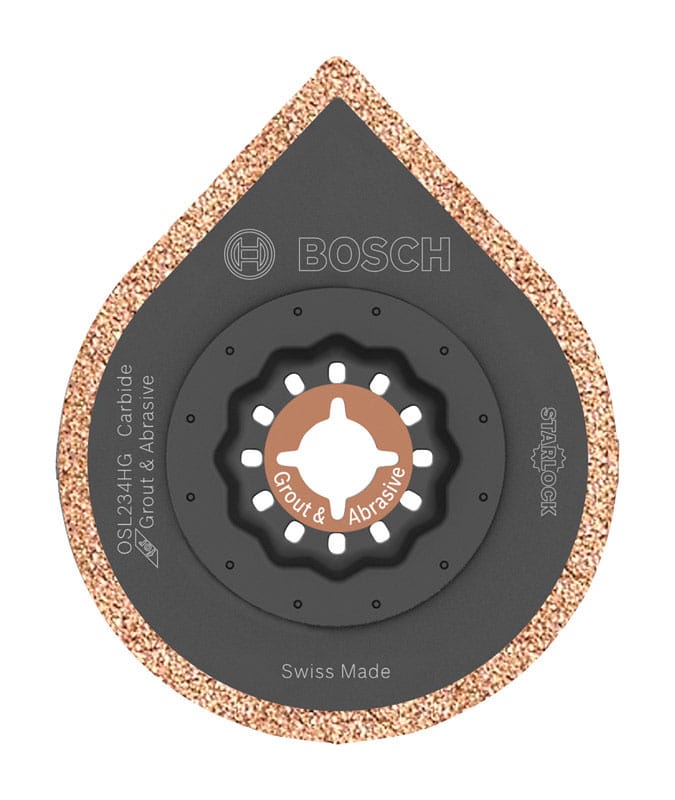 Bosch OSL234HG Starlock 2-1/2 in. X 4 in. L Carbide Grout Removal Blade 1 pk