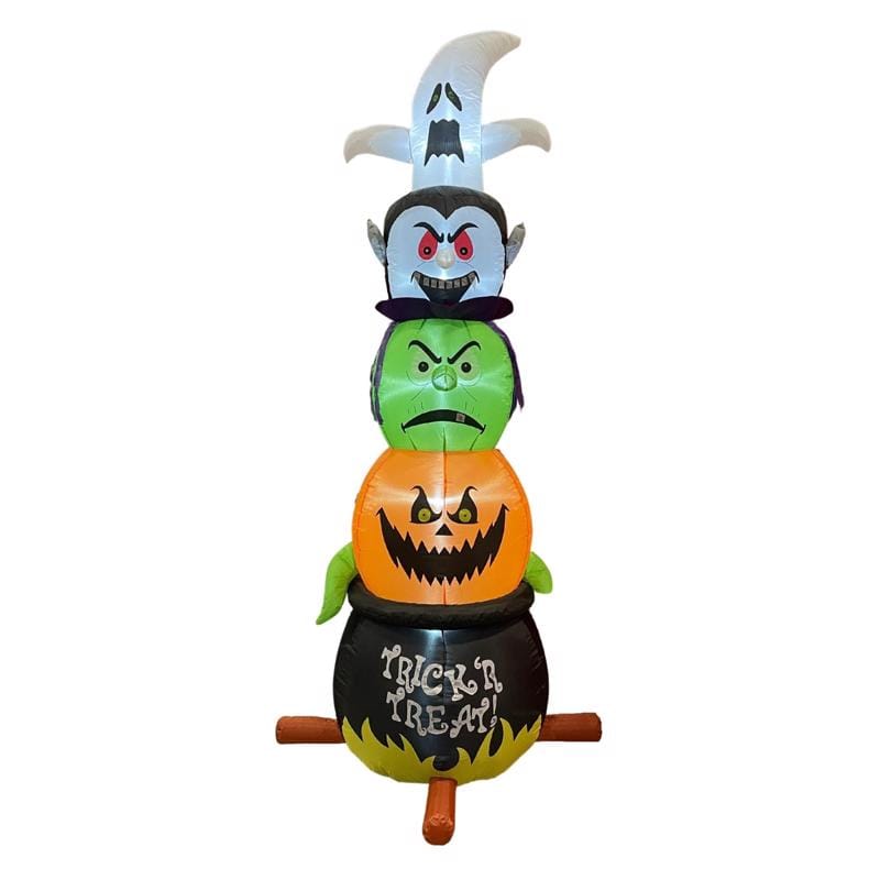 Celebrations MY16046 Four Season 8 ft. Prelit Halloween Stacked Figures Inflatable