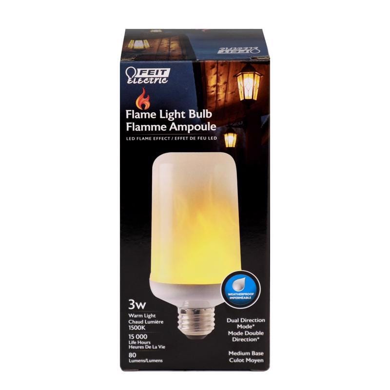 Feit C/FLAME2/LED Flame Bulb S6 E26 (Medium) LED Bulb Warm Candle Light 30 Watt Equivalence 1 pk