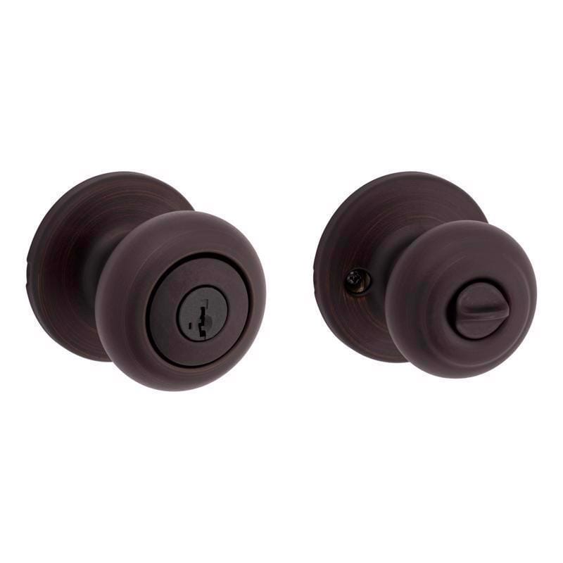 Kwikset 94002-956 SmartKey Security Cove Venetian Bronze Entry Door Knob KW1 2-3/4 in.