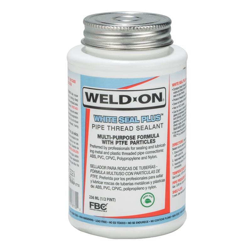 Weld-On 87730 White Seal Plus White Pipe Thread Sealant 0.5 pt