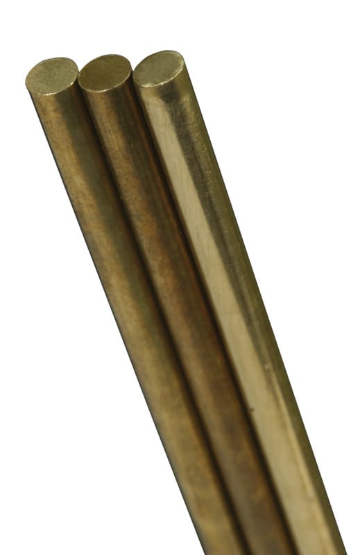 K&S 8158 0.114/0.081/0.072 in. D X 12 in. L Brass Rod 3 pk