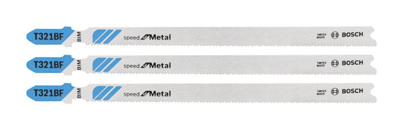 Bosch T321BF3 5-1/4 in. Bi-Metal T-Shank Wavy set and milled Jig Saw Blade 12 TPI 3 pk