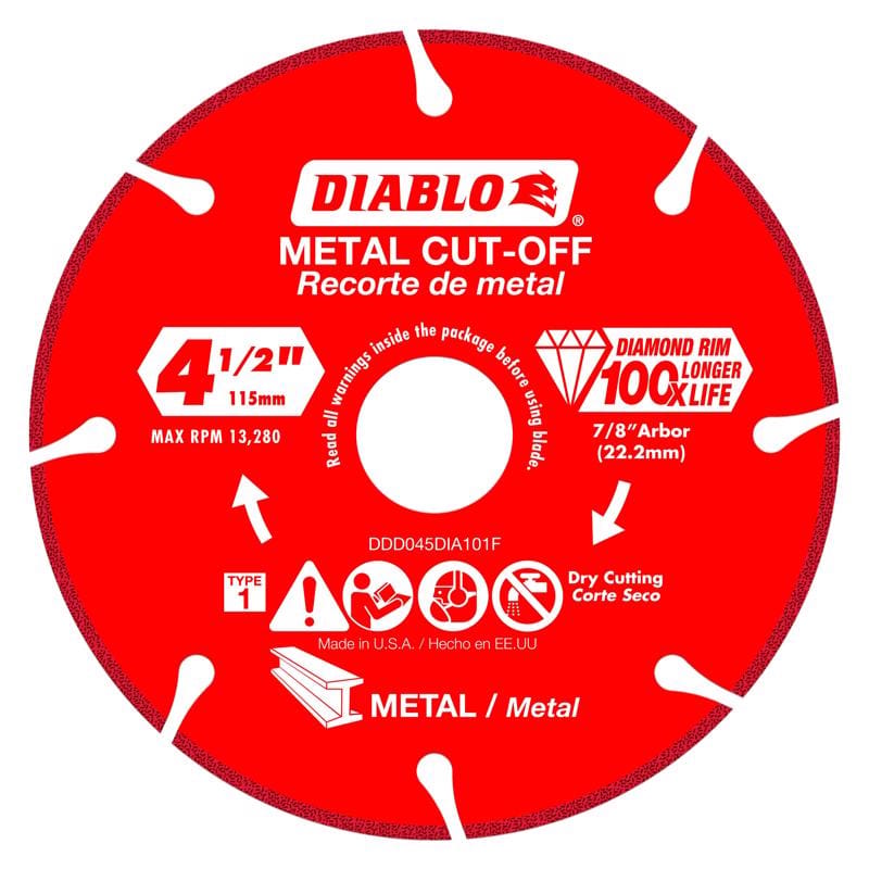 Diablo DDD045DIA101F Diamond Mtl Ctoff Wl4.5"