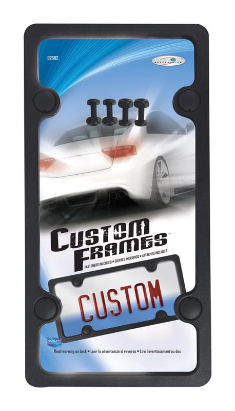 Custom Accessories 92502 Black ABS License Plate Frame