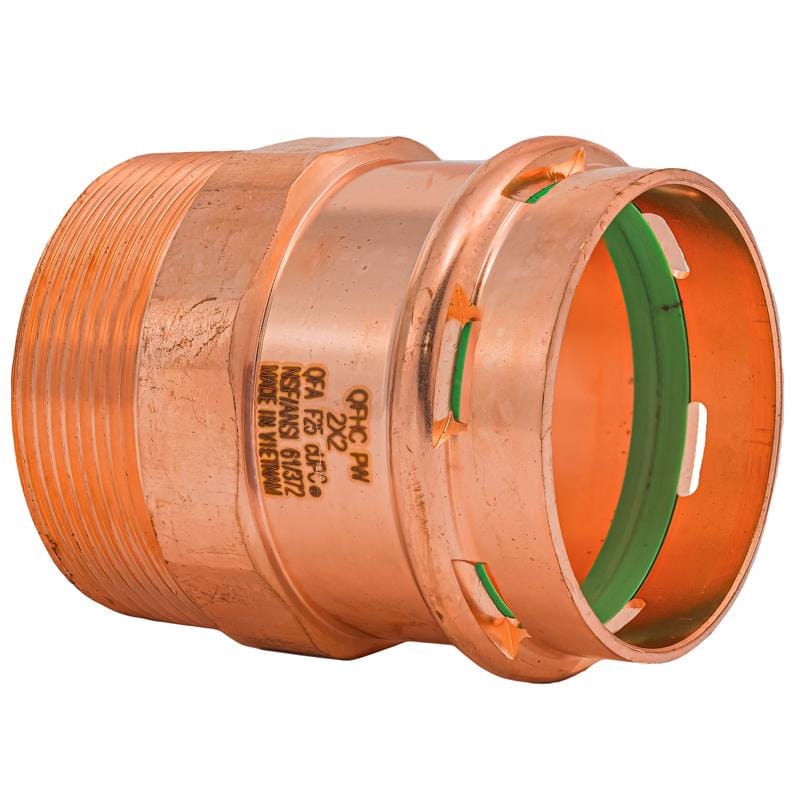 QuickFitting SPWM66R 2 in. Press in. MNPT in. Copper Adapter