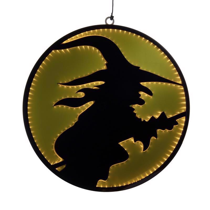 Celebrations 22-09012A Orange 32 in. LED Infinity Witch Hanging Decor