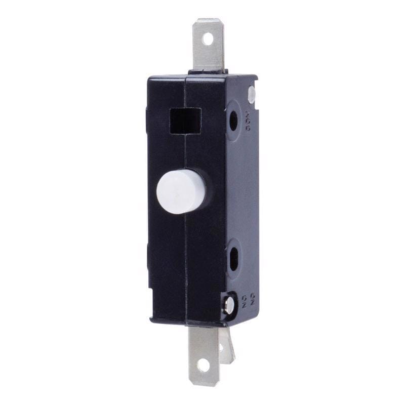 Jandorf 61030 18 amps Single Pole Momentary Appliance Switch Black/Silver 1 pk