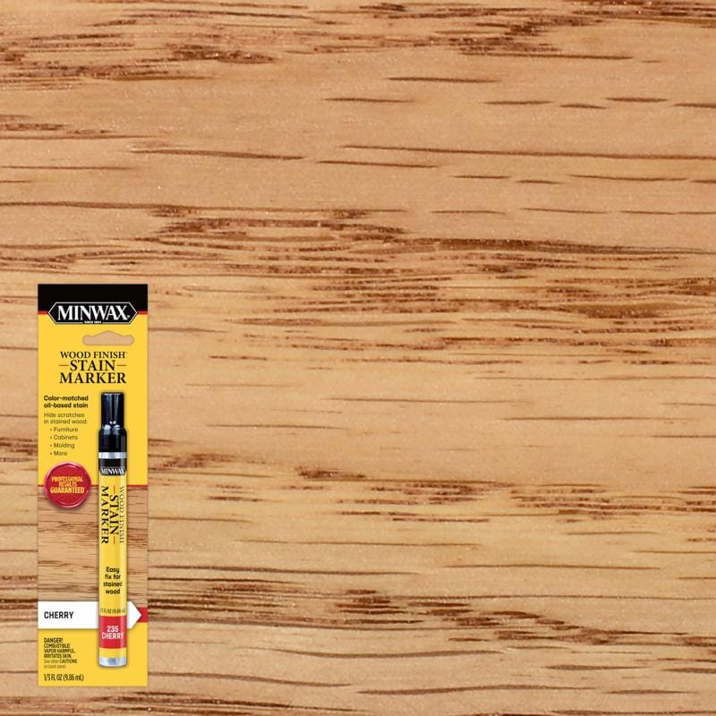 Minwax 63486000 Wood Finish Stain Marker Semi-Transparent Cherry Oil-Based Stain Marker 1/3 oz
