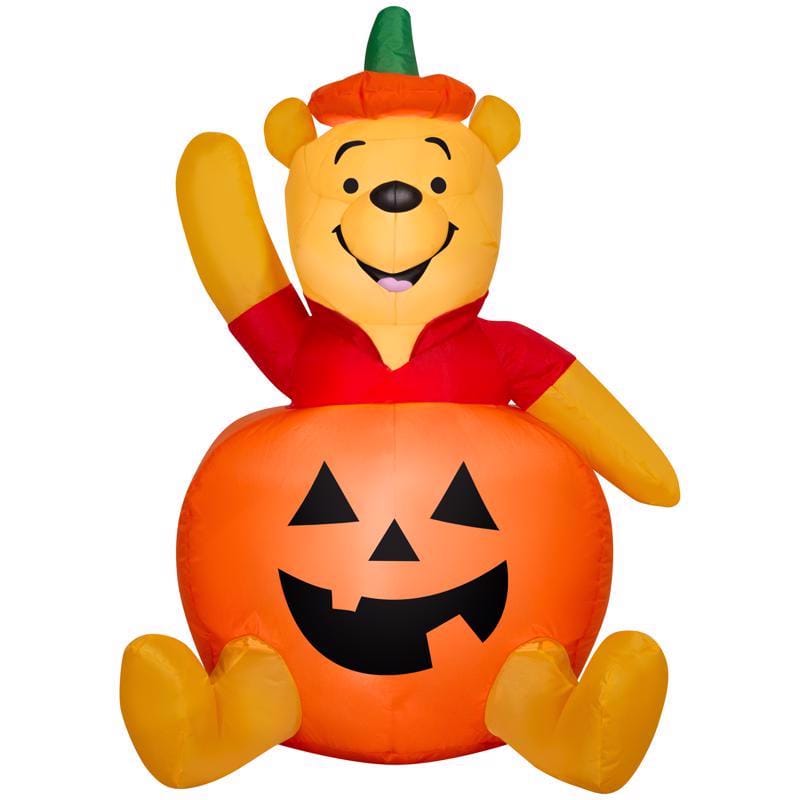 Disney 228936 3 ft. LED Prelit Pooh in Pumpkin-SM Inflatable