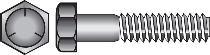 Hillman 200432 3/4 in. D X 4 in. L Heat Treated Zinc Steel Hex Head Cap Screw 20 pk