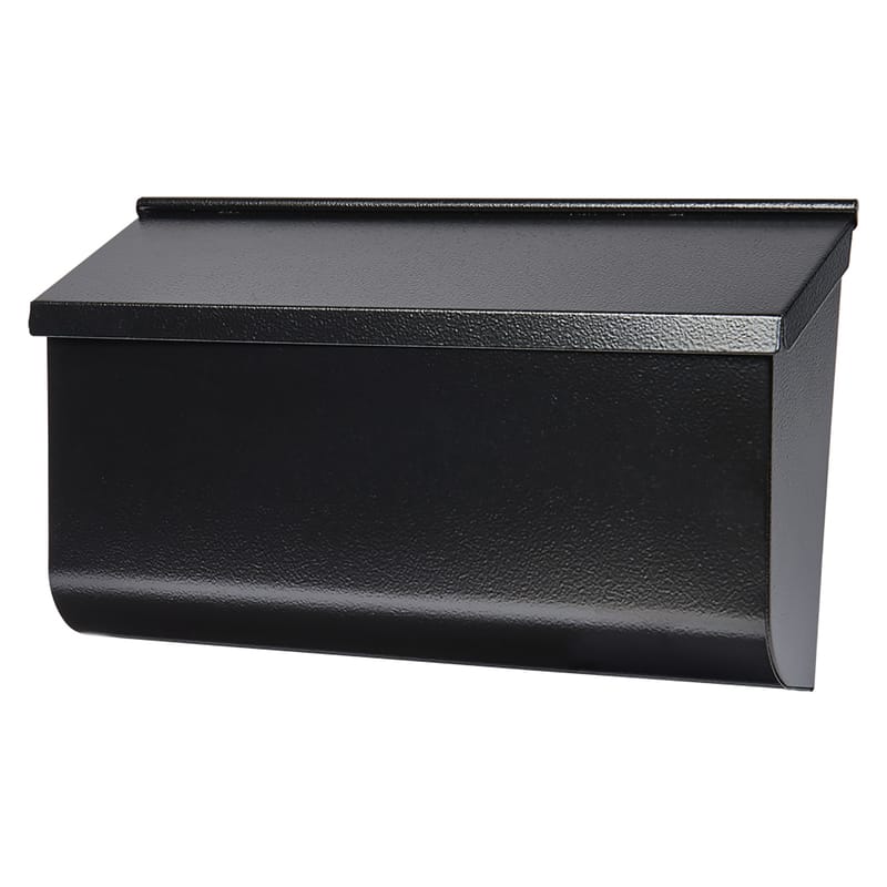 Architectural Mailboxes L4010WBAM Woodlands Contemporary Galvanized Steel Wall Mount Black Mailbox