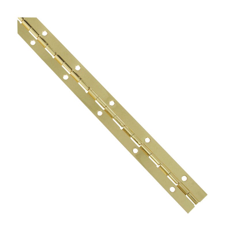 National Hardware N265-355 12 in. L Brass-Plated Continuous Hinge 1 pk