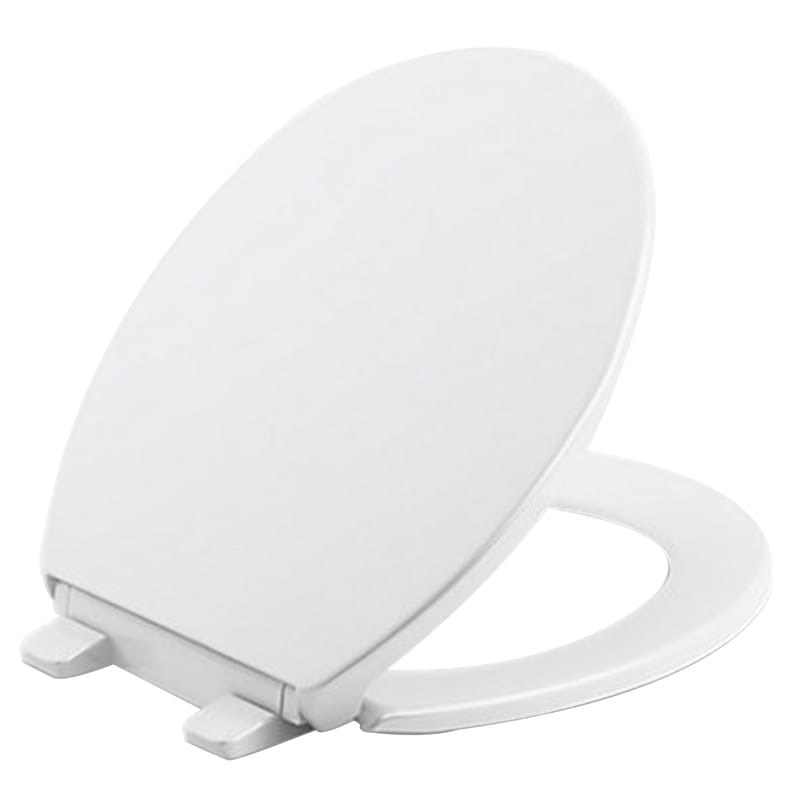 Kohler 20111-0 Brevia Slow Close Round White Plastic Toilet Seat