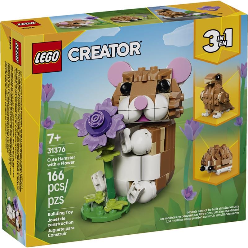 Lego 31376 Creator Cute Hamster with a Flower Building Set Multicolor 166 pc