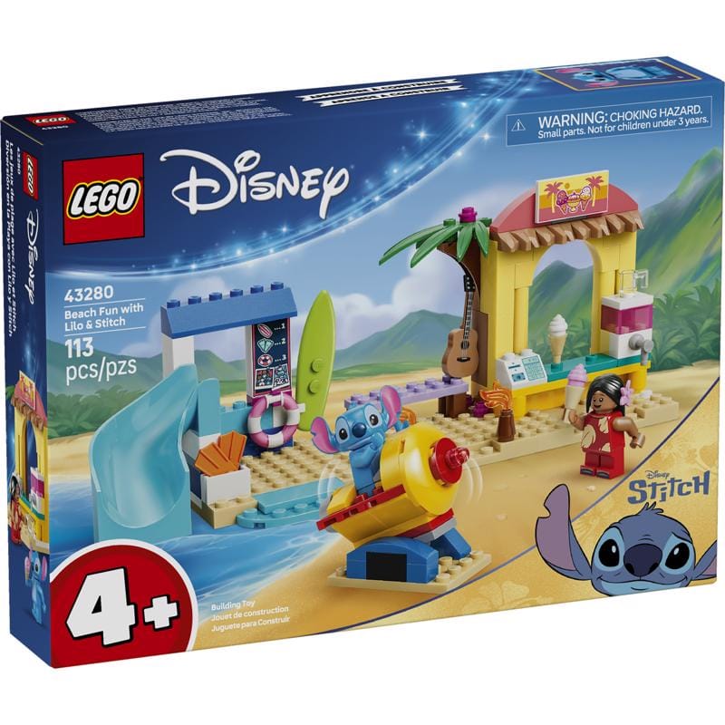 Lego 43280 Disney Beach Fun with Lilo/Stitch Building Set Multicolor 113 pc