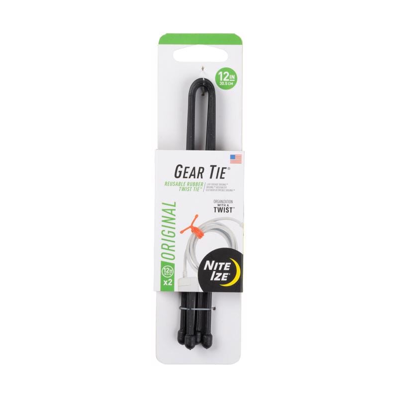 Nite Ize GT12-01-2R3 Gear Tie 12 in. L Black Twist Ties 2 pk