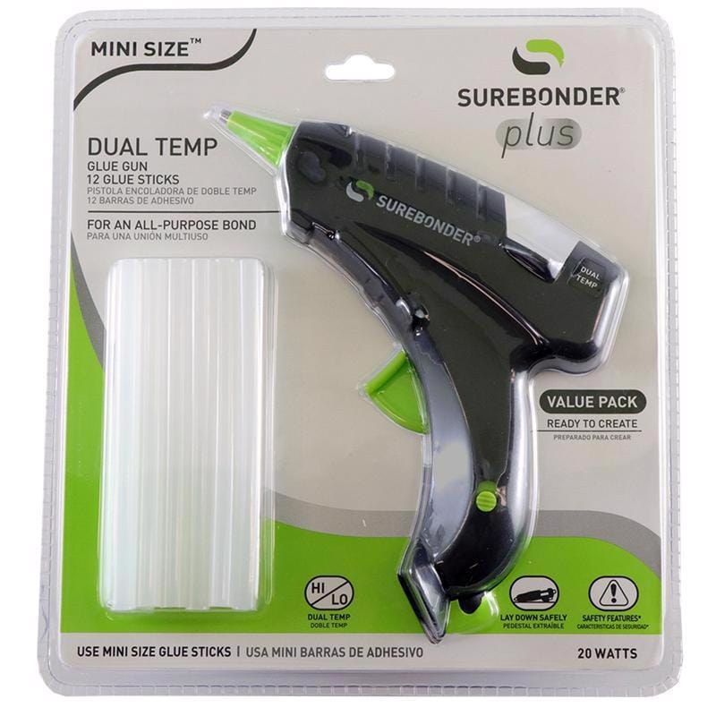 Surebonder DT-200FKIT Plus 20 W Dual Temperature Mini Glue Gun Kit 110 V