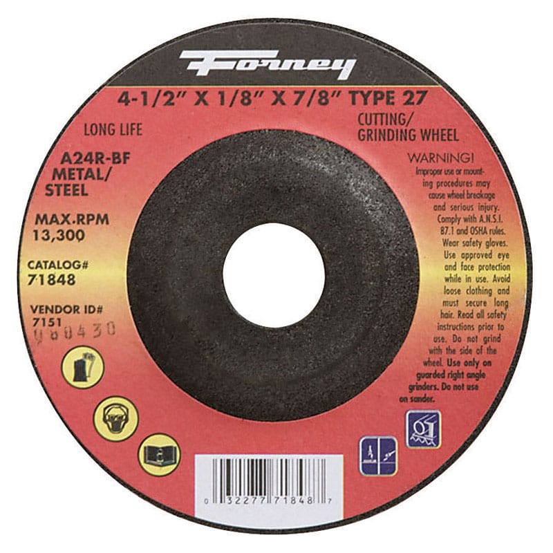 Forney 71848 4-1/2X1/8X7/8"Grd Whl 71811