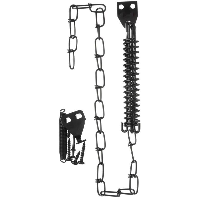 Wright V11BL 8.8 in. D X 50 ft. in. L Galvanized Black Steel Spring & Chain Door Retainer 1 pk