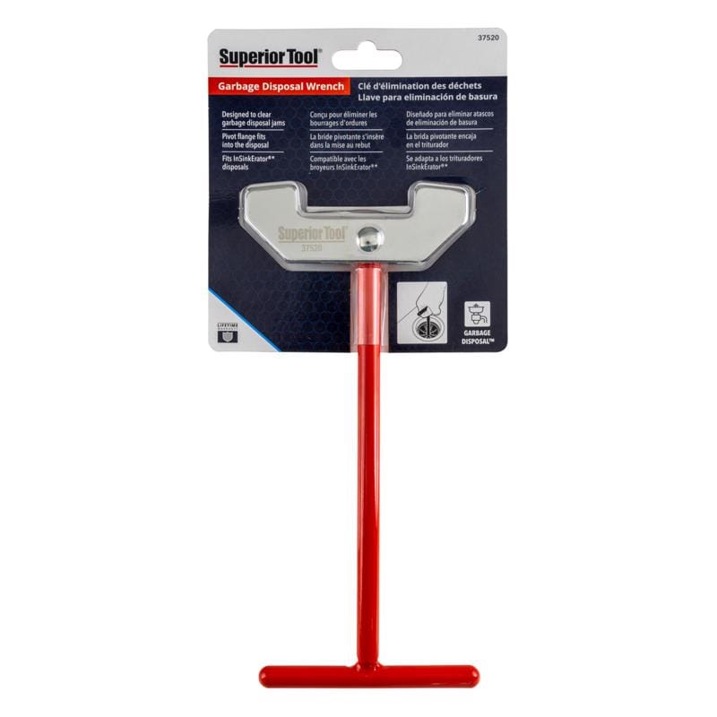 Superior Tool 37520 Garbage Disposal Wrench Black/Red 1 pc