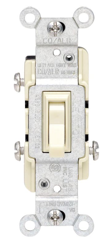 Leviton 02653-02I CO/ALR 15 amps Toggle Switch Ivory 1 pk