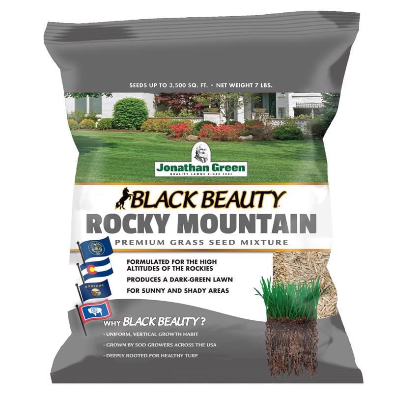 Jonathan Green 10383 Black Beauty Rocky Mountain Mixed Sun or Shade Grass Seed 7 lb
