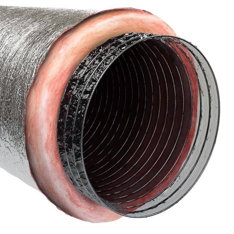 Imperial MEA-1425-3 R8.0 25 ft. L X 14 in. D Silver Poly Duct