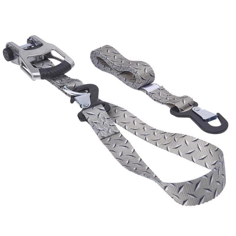 Keeper 47350 1.25 in. W X 8 ft. L Gray Tie Down w/Ratchet 1000 lb 2 pk