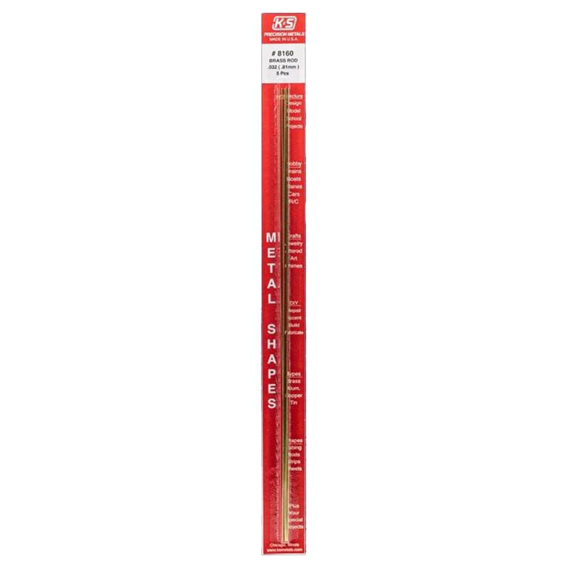 K&S 8160 1/32 in. D X 12 in. L Brass Rod 5 pk
