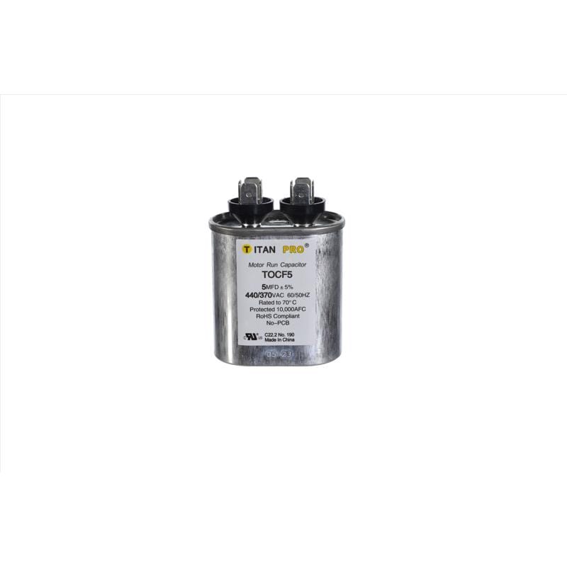 Titan Pro TOCF5 5 MFD 440 V Oval Run Capacitor