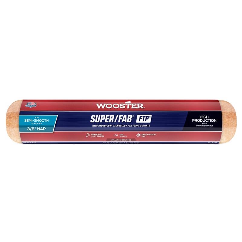 Wooster RR923-14 Super/Fab FTP Synthetic Blend 14 in. W X 3/8 in. Regular Paint Roller Cover 1 pk