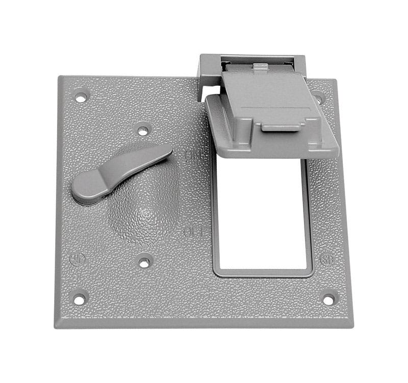 Sigma Engineered Solutions 14344 Square Die-Cast Metal 2 gang 4.54 in. H X 4.54 in. W Combo Box Cover