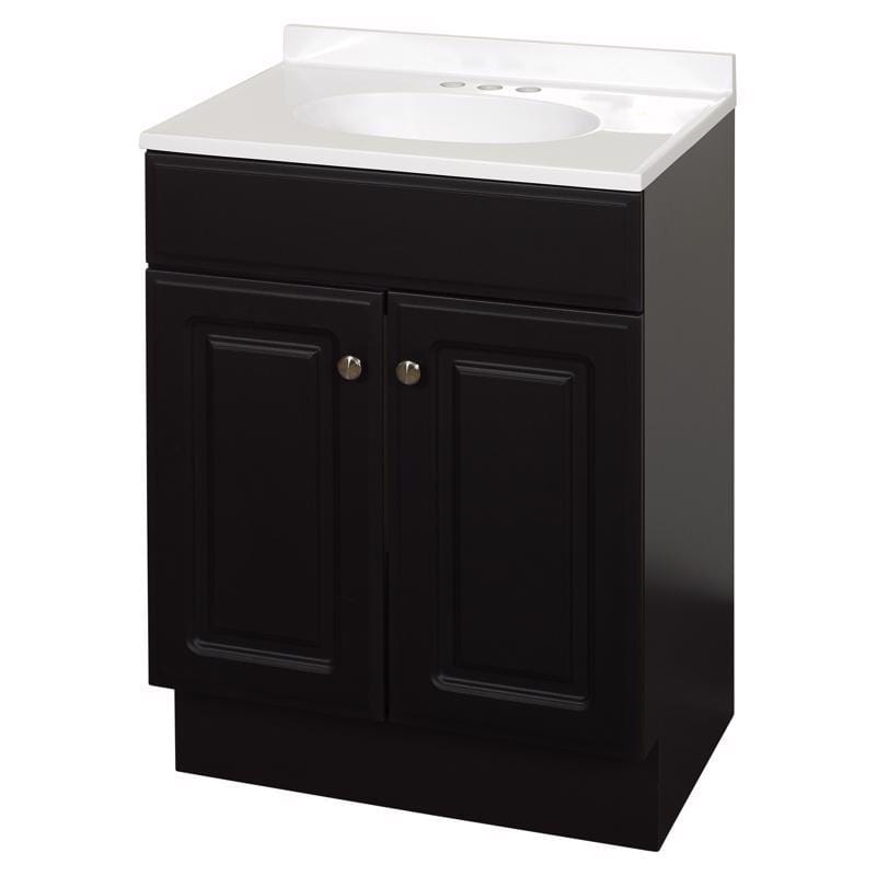 Zenna Home RBC24CH Single Espresso Bathroom Vanity 24 in. W X 18 in. D X 35 in. H