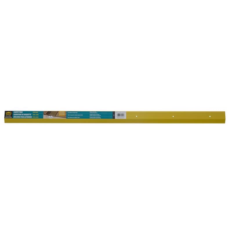 M-D Building Products 79244 0.375 in. H X 2 in. W X 36 in. L Satin Brass Aluminum Carpet Trim