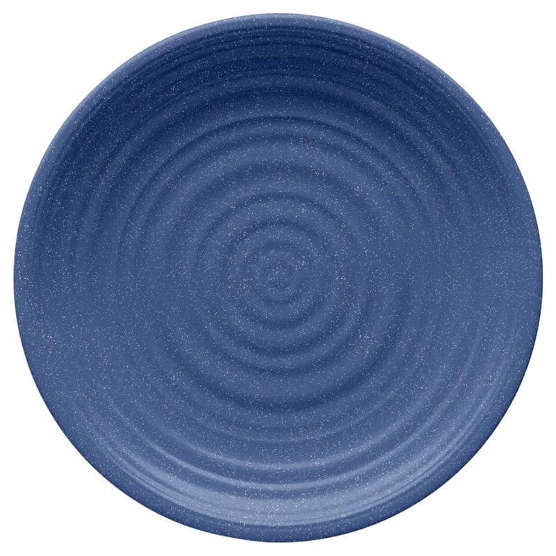 Tarhong PAN1105MCDBL Blue Bamboo/Fiber Artisan Dinner Plate 1 each