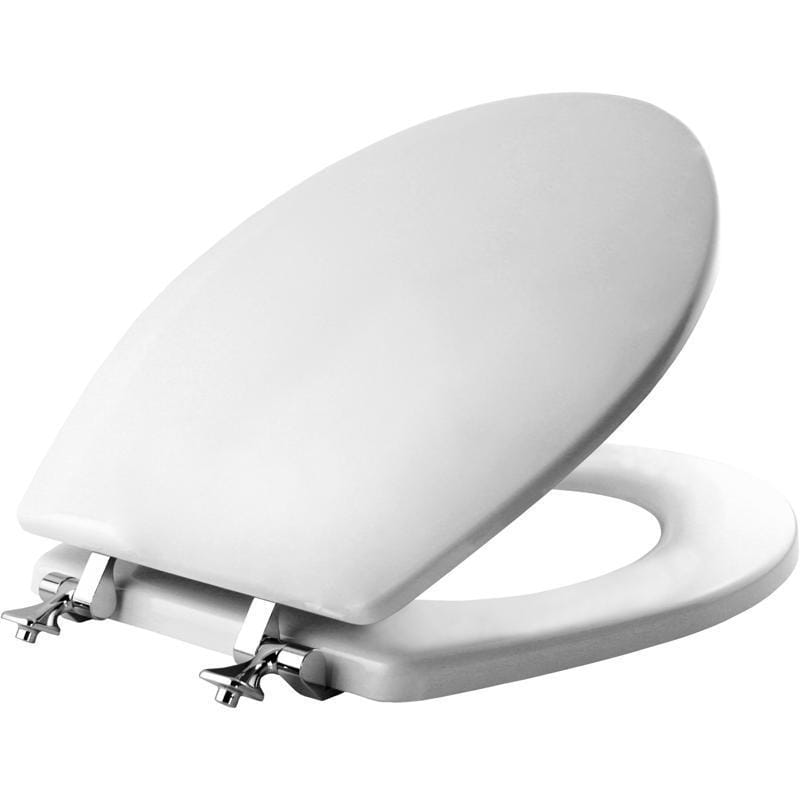 Mayfair BY Bemis 44CP-000 Edgewater Round White Enameled Wood Toilet Seat