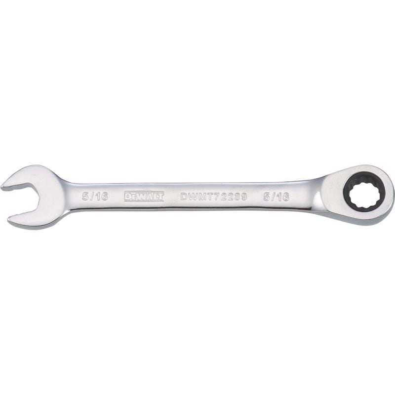 Dewalt DWMT72289OSP 5/16 in. X 5/16 in. 12 Point SAE Ratcheting Combination Wrench 4-3/8 in. L 1 pc