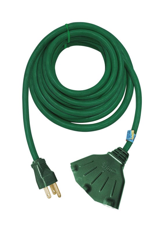 Projex MO-SJT163-50GNP Indoor or Outdoor 50 ft. L Green Triple Outlet Cord 16/3 SJTW