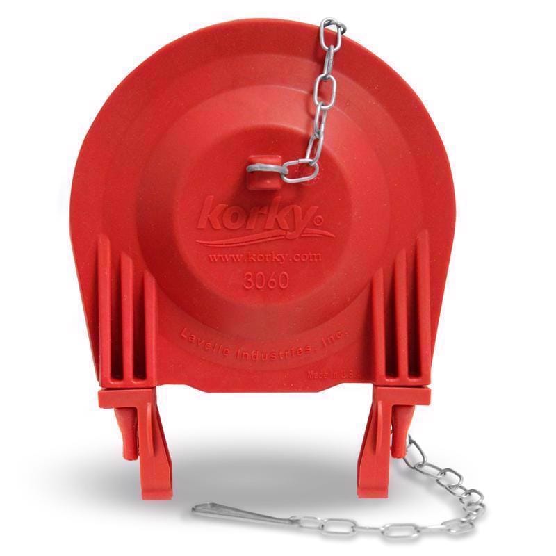 Korky 3060BP Toilet Flapper Red For Universal