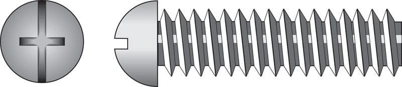 Hillman 90269 No. 10-24 Ga. X 3-1/2 in. L Combination Round Head Zinc-Plated Steel Machine Screws 1 pk
